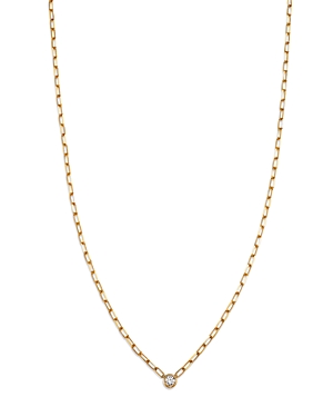 Bloomingdale's Diamond Solitaire Paperclip Necklace In 14k Yellow Gold, 0.15 Ct. T.w. - 100% Exclusive