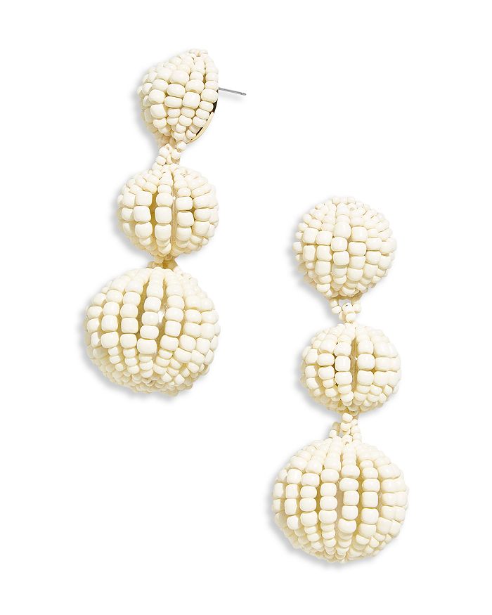 BAUBLEBAR Skylar Color Beaded Triple Drop Statement Earrings