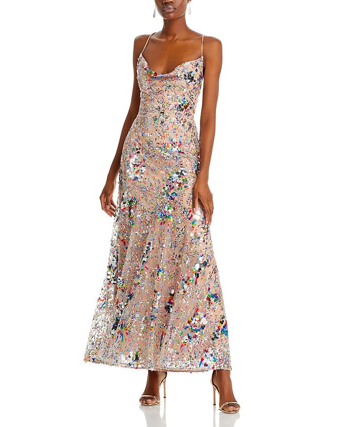 Milly Women's Odetta Sequin Gown - Confetti - Size 6