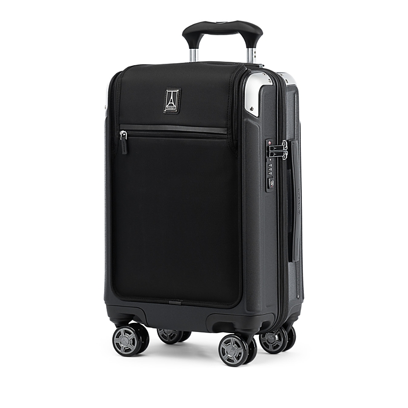 Travelpro Platinum Elite Compact Business Plus Carry-on Expandable Hardside Spinner In Shadow Black