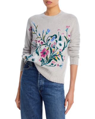 Cashmere embroidered sweater best sale