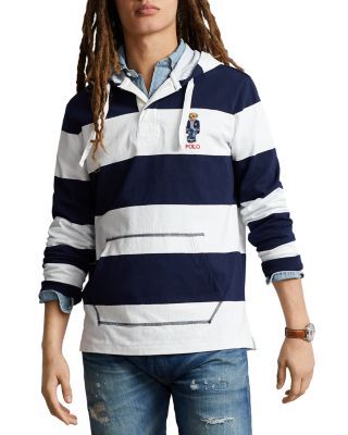 Ralph Lauren Men's Classic Fit Crest Striped Rugby Shirt - Size XL in Summer Navy/White