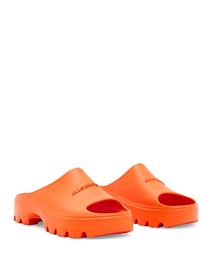 Allsaints Eclipse Flatform Slide Sandal In Orange
