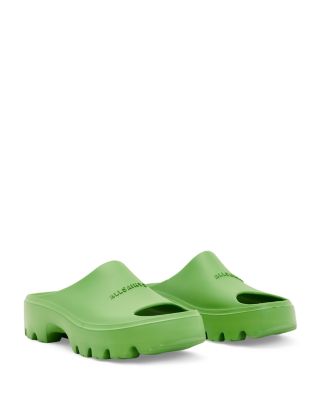 Allsaints Eclipse Flatform Slide Sandal In Green