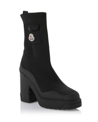 【MONCLER】Sale ★GINETTE STIVALE ブーツ MONCLER Ginette logo-appliquéd glossed-rubber rain boots