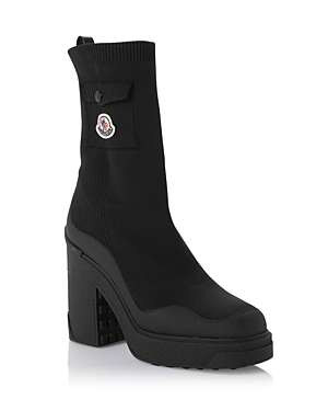 Moncler Women's Splora Pocket High Heel Boots In Black