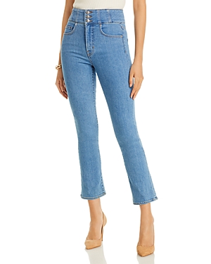 Shop Veronica Beard Carly High Rise Cropped Skinny Jeans In Float On
