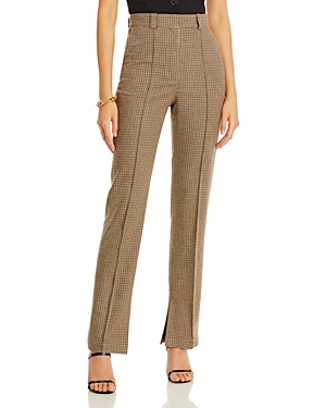 Vanessa Bruno Check Straight Leg Trousers In Multico