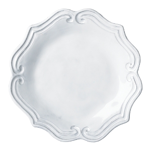 Vietri Incanto Baroque Stoneware Salad Plate In White