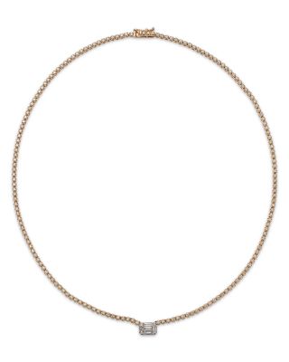 Bloomingdale's Fine Collection - Diamond Multi Cut Mosaic Necklace in 14K Yellow and White Gold, 2.30 ct. t.w. - Exclusive