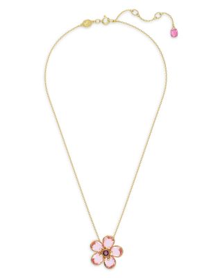Idyllia Flower Crystal Pendant Necklace, 15-17"
