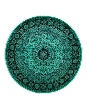 Bloomingdale's Fine Vibrance M1214 Round Area Rug, 7'1 X 7'1 In Green