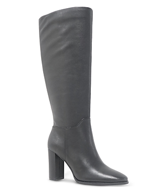 Kenneth Cole Women's Lowell High Heel Dress Boots In Black Leather