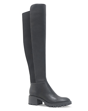 Kenneth Cole Women's Riva Lug Sole Over The Knee Boots In Black