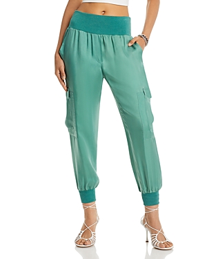 Cinq À Sept Giles High-waist Jogger Pants In Frosty Spruce