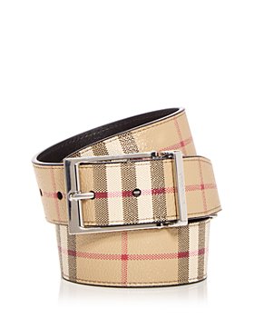 Burberry - Men's Louis Reversible Leather & Vintage Check Belt 