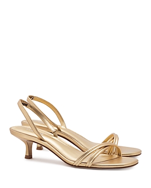 Shop Larroude Women's Mini Annie Slip On Slingback Sandals In Gold