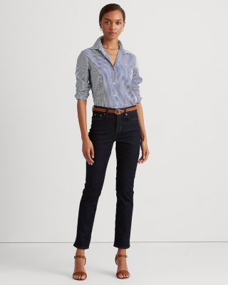 Striped Button Front Top