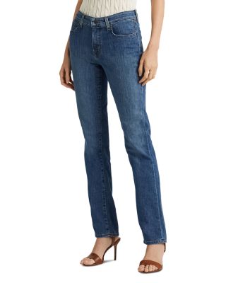 Mid-Rise Straight Jeans in Ocean Blue