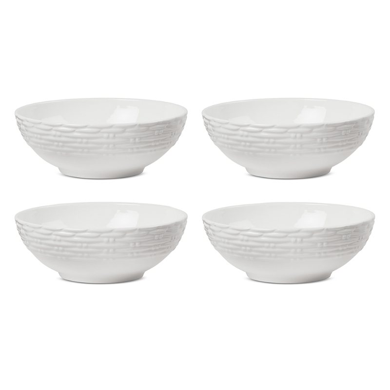 Lenox Wicker Creek All-purpose Bowls, Set Of 4 In White