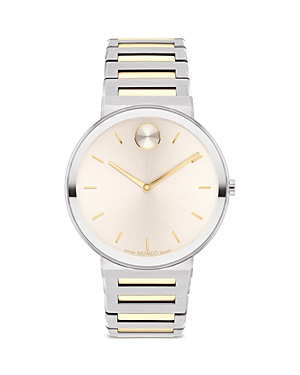 Shop Movado Bold Horizon Watch, 40mm In Taupe/two-tone