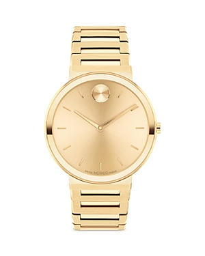 Shop Movado Bold Horizon Watch, 40mm In Gold