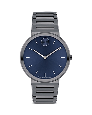 Photos - Wrist Watch Movado Bold Horizon Watch, 40mm Blue/Gray 3601076 