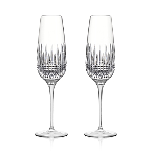 Shop Waterford Lismore Diamond Essence Flute, Set Of 2 In Clear