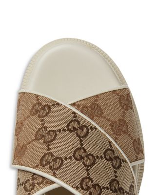 Gucci Women's GG Supreme Lug Sole Slingback Sandals