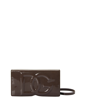 Dolce & Gabbana Logo Mini Phone Bag In Brown