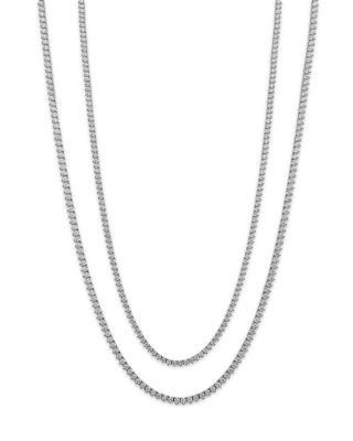 Certified Colorless Diamond Classic Tennis Necklace Collection in 14K White Gold, 5.5-7 tcw 