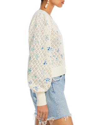 Crochet Pointelle Cardigan - Exclusive