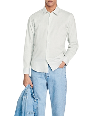 Sandro Classic Fit Button Down Shirt In Light Blue