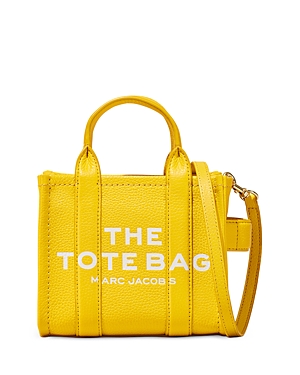 Marc Jacobs The Leather Mini Tote In Sun/gold