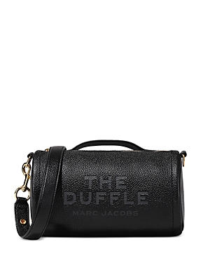 Marc Jacobs The Leather Duffle Bag In Black/nickel