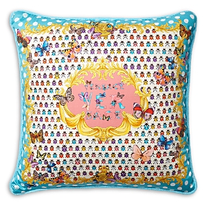 Shop Versace La Vacanza Decorative Pillow, 18 X 18 In Azur+multi