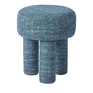 Shop Tov Furniture Claire Knubby Stool In Teal