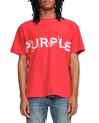 Tシャツ・カットソー PURPLE BRAND Textured Jersey t-shirt with print Purple Brand Textured Jersey Tee - PINK