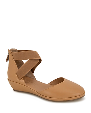 Gentle Souls By Kenneth Cole Gentle Souls Signature Noa Elastic Strap D'orsay Sandal In Camel Leather
