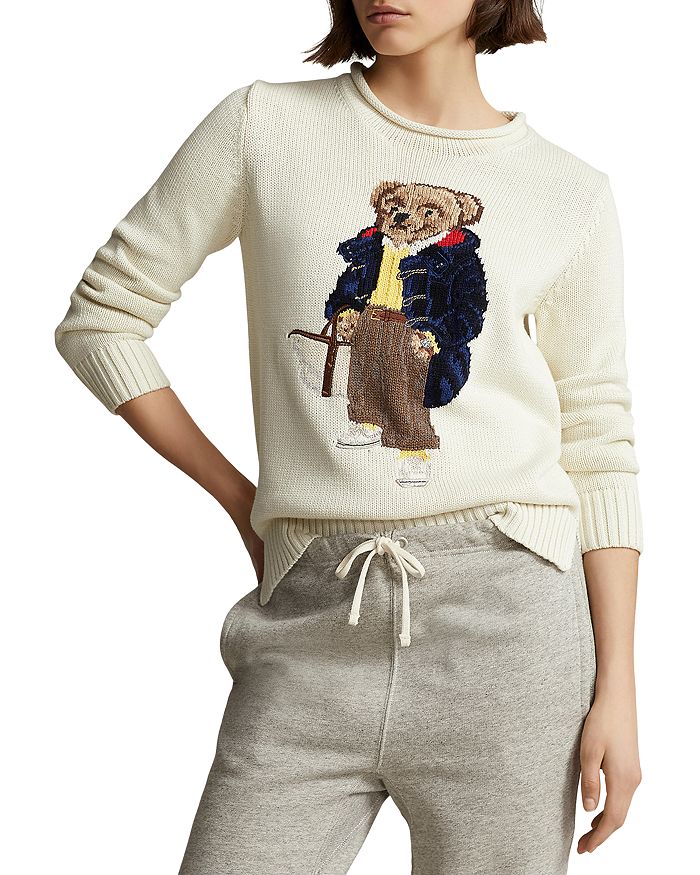 Women's Polo Bear Cotton Sweater by Polo Ralph Lauren