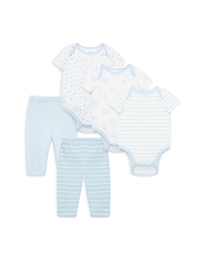Little Me Boys' Wonder Bodysuit & Pants Set, 5 Pack - Baby In Blue