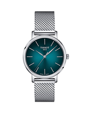 Tissot Everytime Desire Watch, 34mm In Green/silver