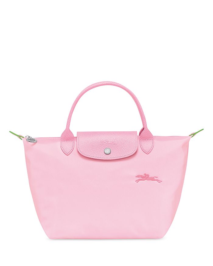 Longchamp Le Pliage Leather Top Handle Crossbody Bag in Pink