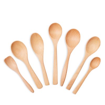7 Pc Wooden Little Spoon Set