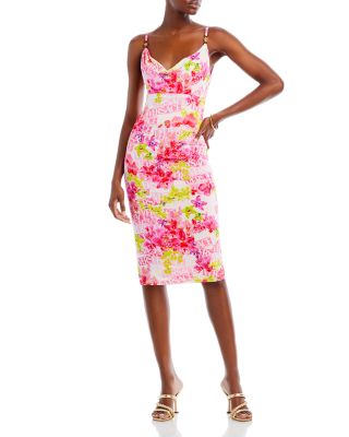 ワンピース VERSACE ORCHID LOGO DRESS Versace Logo Orchid Sheath Dress | Bloomingdale's