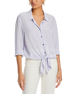 Theory Women's Self-tie Buttoned Shirt In Hydrangea