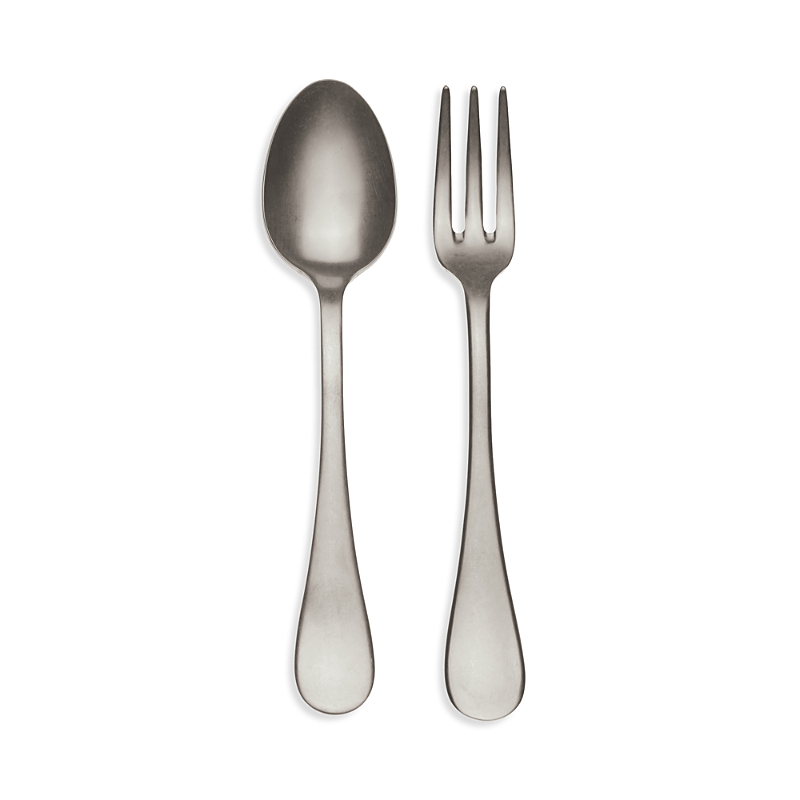 Mepra Vintage 2-piece Serving Utensil Set In Silver