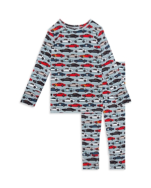 Shop Posh Peanut Boys' Miles Long Sleeve Basic Pajama Set - Baby, Little Kid In Open Blue