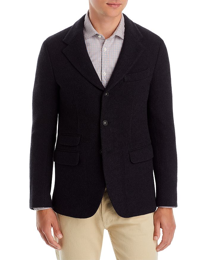 Massimo Alba - Wool Tweed Herringbone Regular Fit Blazer