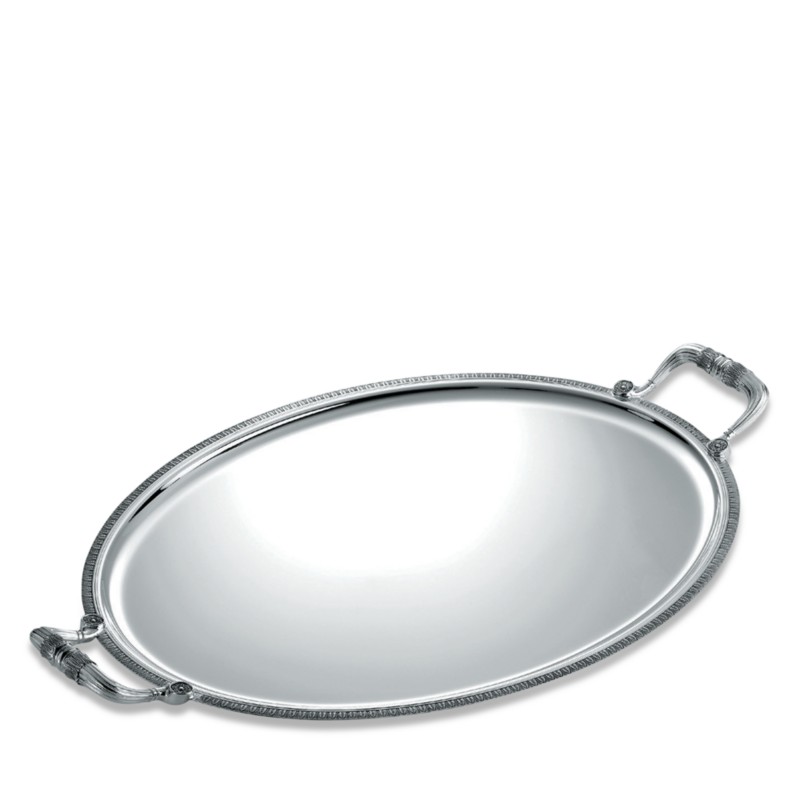 Christofle Malmaison Oval Tray in Silver